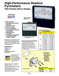 Thumbnail of document Data Sheet - 7045-E-300 Self-Powered Anlg. Pyrometer
